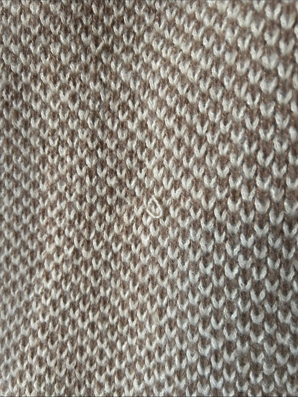 Vintage-Inspired Cream & Taupe Knit Button-Front Sweater - Picture 4 of 7